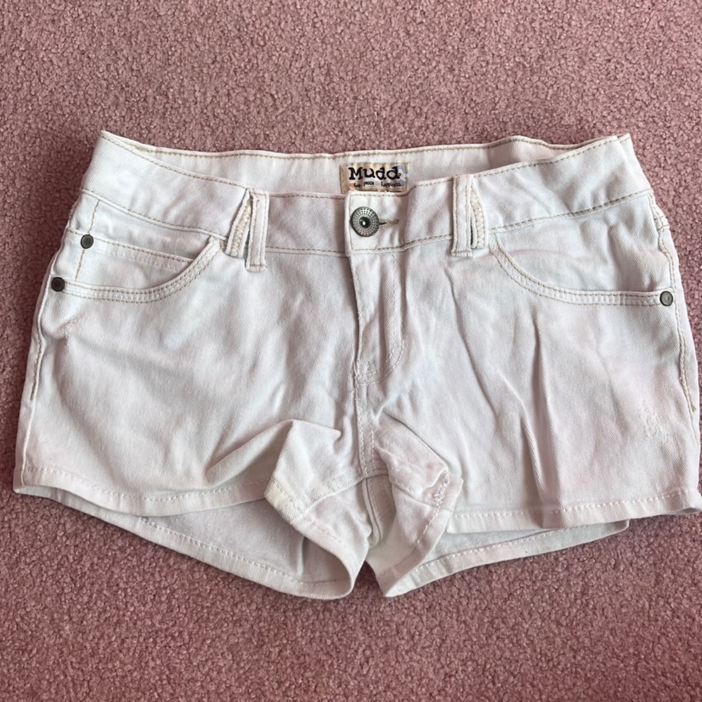 MUDD White Denim Shorts Size 9